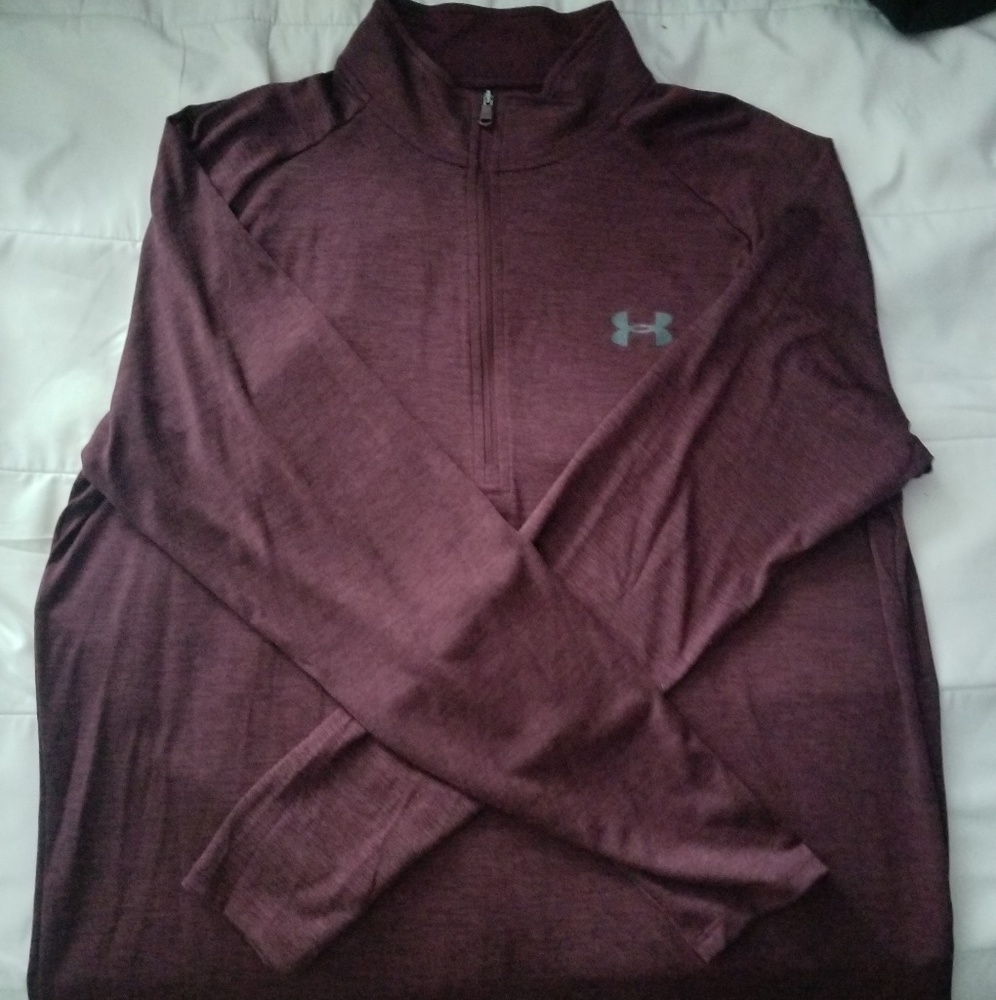 Mens Under Armour Maroon Long sleeve